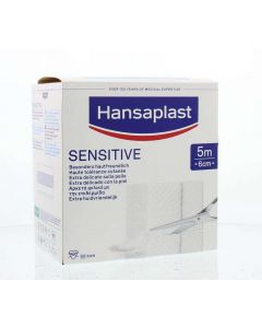 Hansaplast Sensitive Pleister 5m x 6cm - Zachte en Huidvriendelijke Wondbescherming 1 Stuk