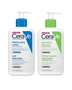 CeraVe Best Selling Duo Small: Hydrating Lotion 236 ml + Hydrating Cleanser 236ml