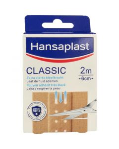 Hansaplast Classic Pleister 2m x 6cm - Bescherming voor Kleine Wonden 1 Stuk