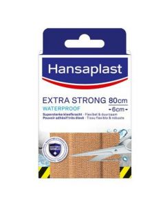 Hansaplast Extra Sterke Pleisters Waterproof 80 x 6cm - Langdurige Bescherming 8 Stuks