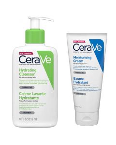 CeraVe Hydrating Cleanser + Moisturising Cream Bestseller Bundel