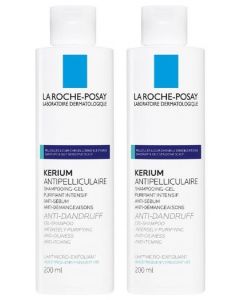 La Roche-Posay Kerium Gel-Shampoo Vette Schilfers, Roos - 2x200ml