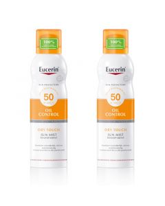 Eucerin Sun Oil Control Mist Transparent Dry Touch SPF50 2x200ml