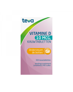 Teva Vitamine D Kauwtablet 400IE (10 mcg)