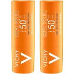 Vichy Idéal Soleil Stick Gevoelige Zones Zonnebrand SPF50+ - 2x9ml - Hoge Bescherming